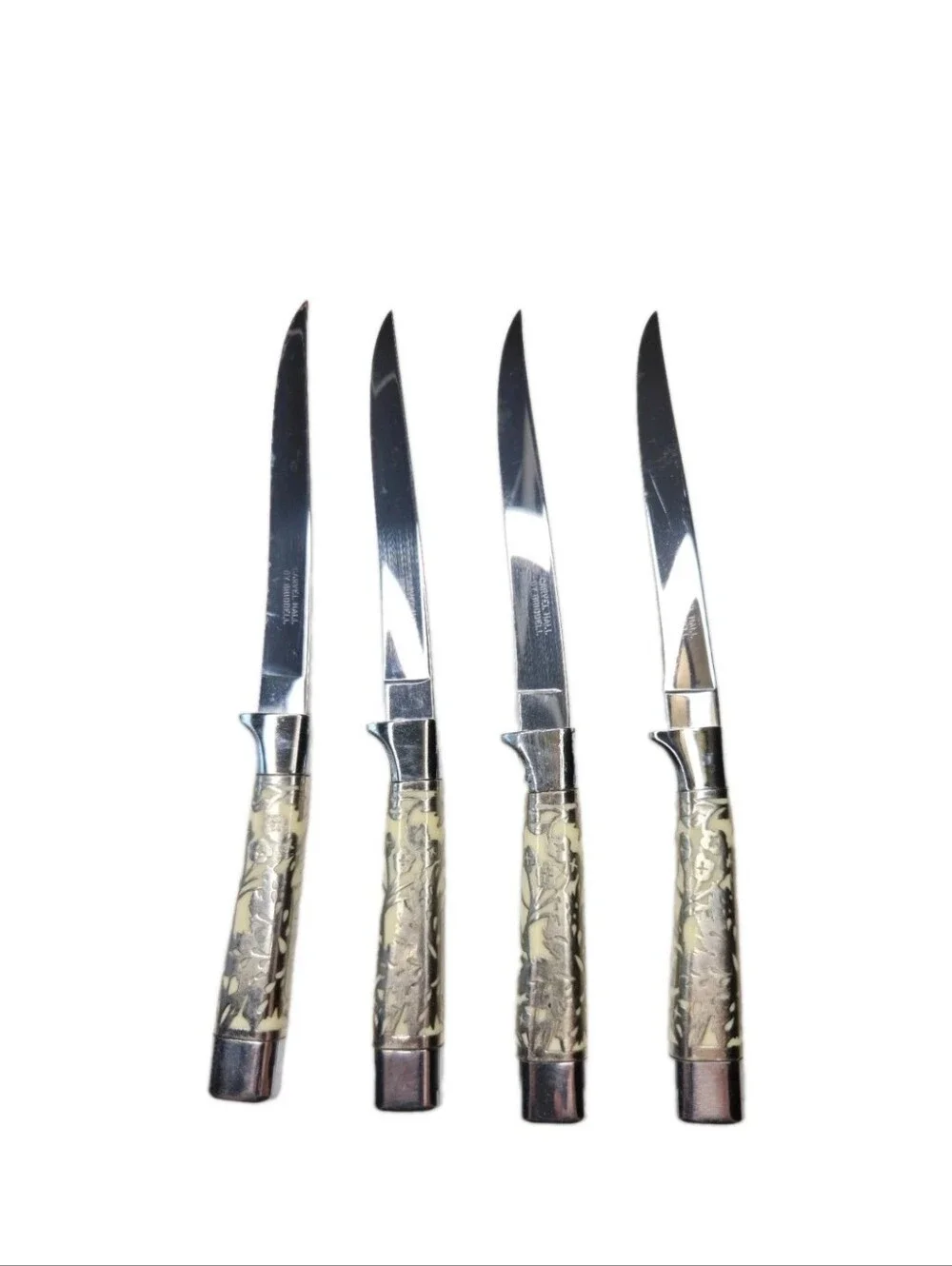 Vtg Bridell Carvel Hall Steak Knives Original Plastic Presentation Case Set of 4